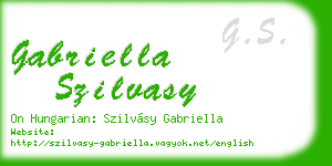 gabriella szilvasy business card